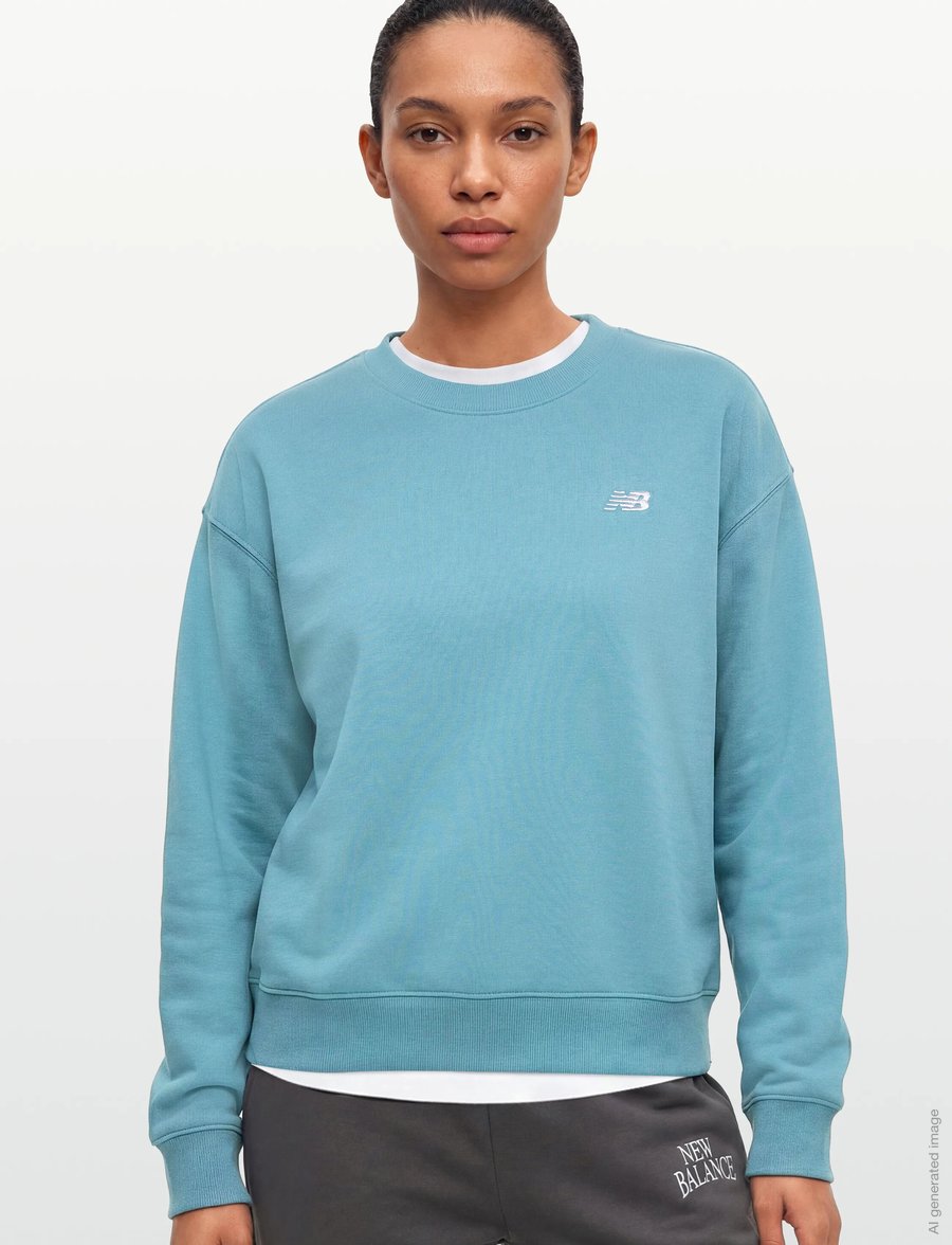 New Balance - Sport Essentials French Terry Crew - Överdelar - taffy blue - 3