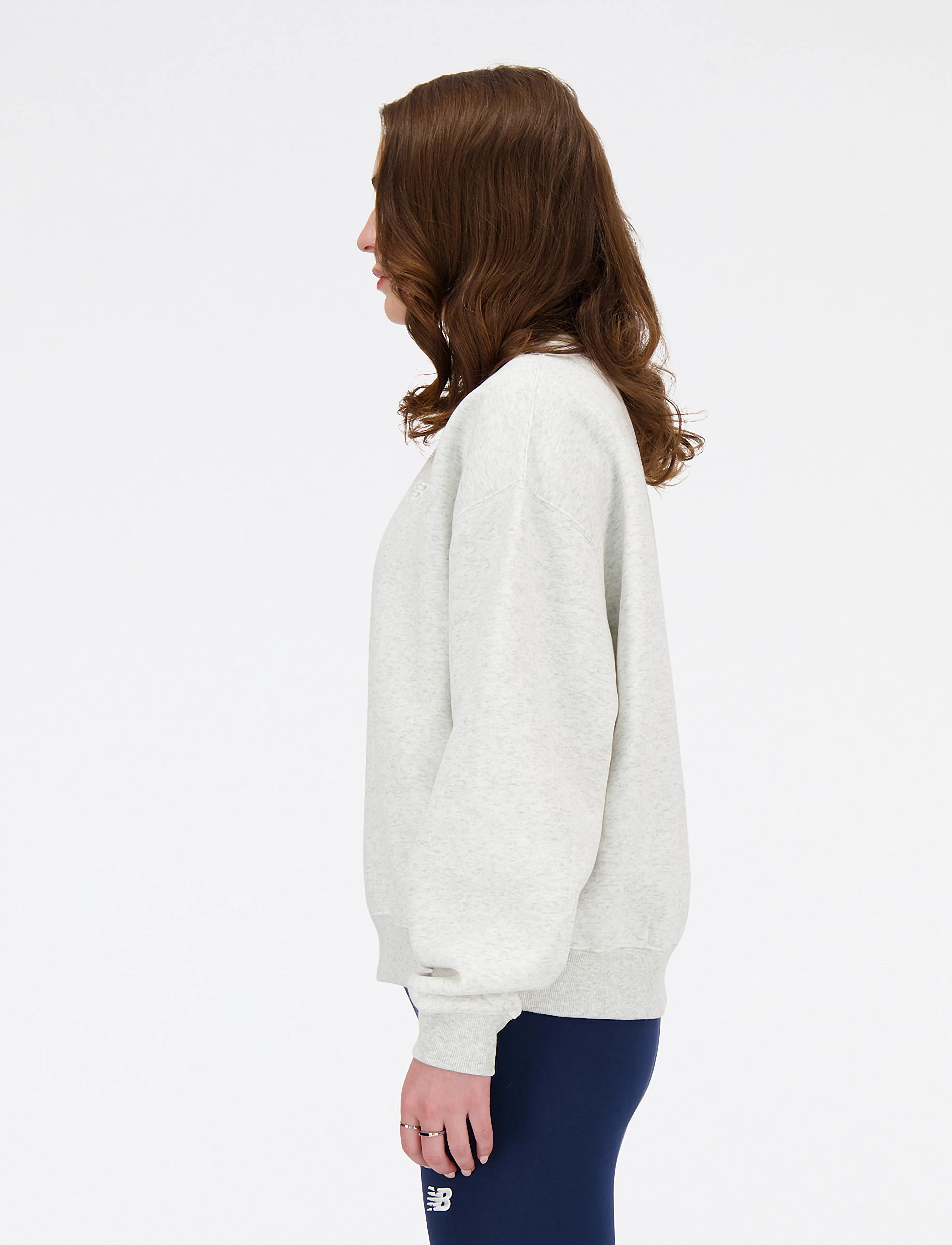 New Balance - Sport Essentials Fleece Crew - sweatshirts - ash heather - 3
