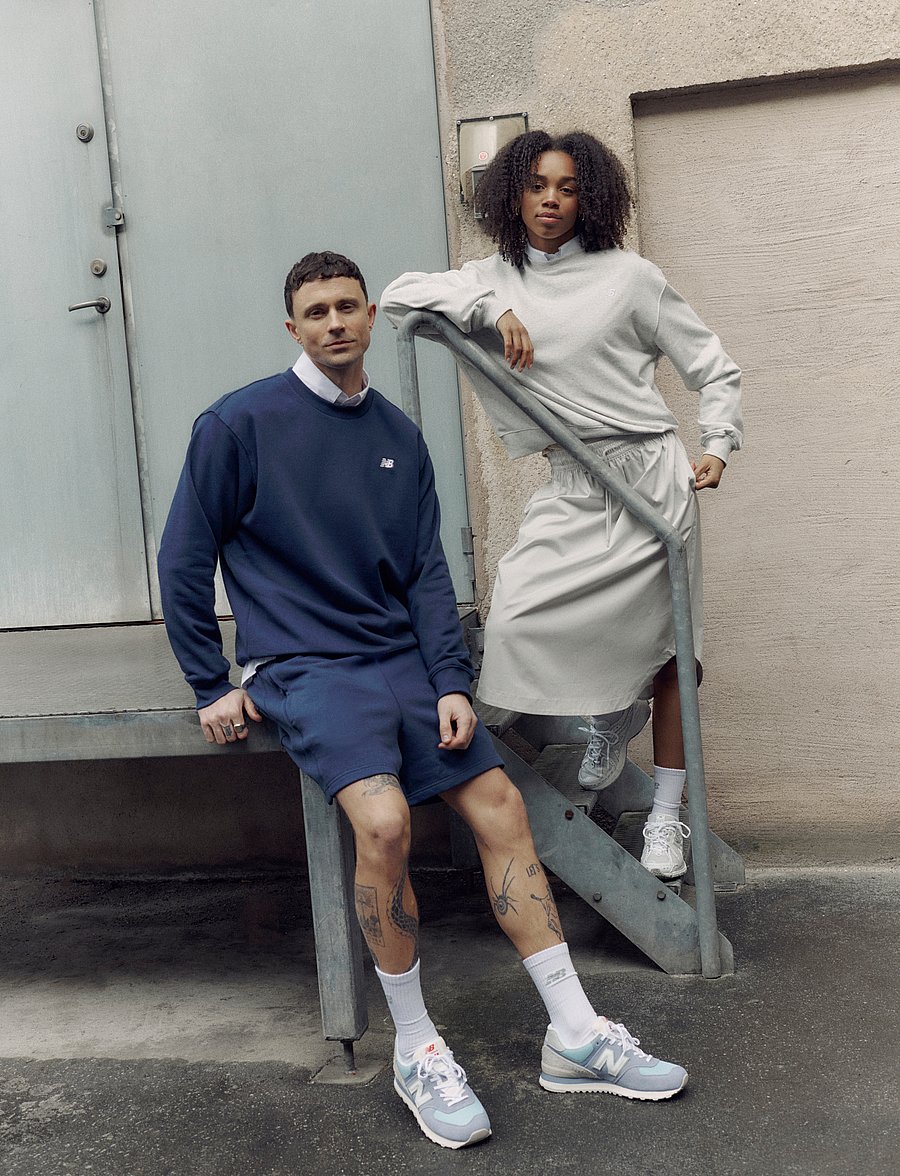 New Balance - Sport Essentials Fleece Crew - sweatshirts - ash heather - 5