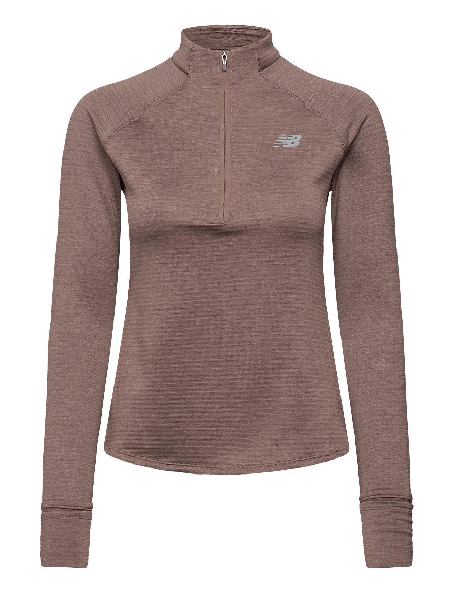 New Balance - RC Essential Heat Grid 1/2 Zip - oberteile - earth shadow heather - 0