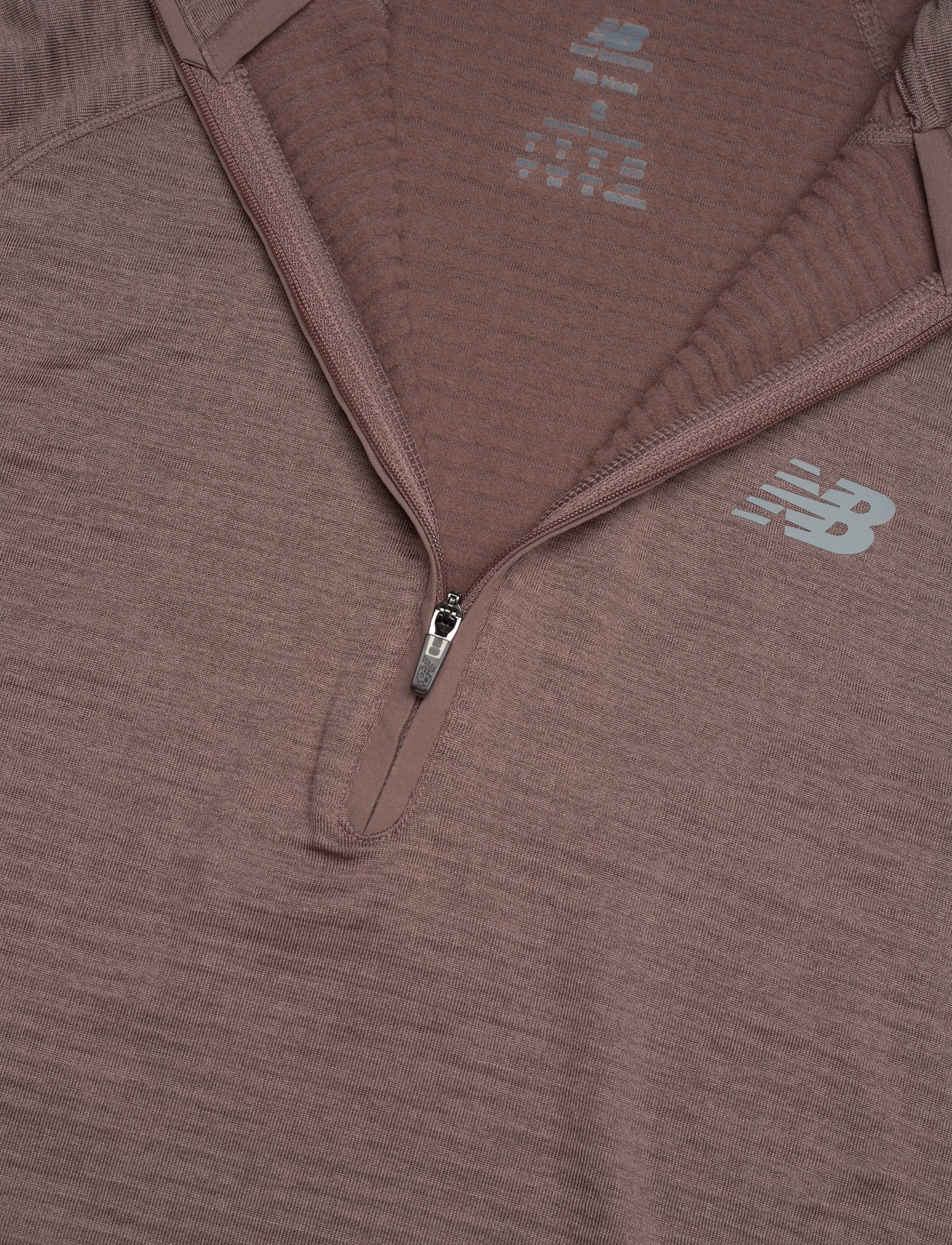 New Balance - RC Essential Heat Grid 1/2 Zip - Överdelar - earth shadow heather - 2