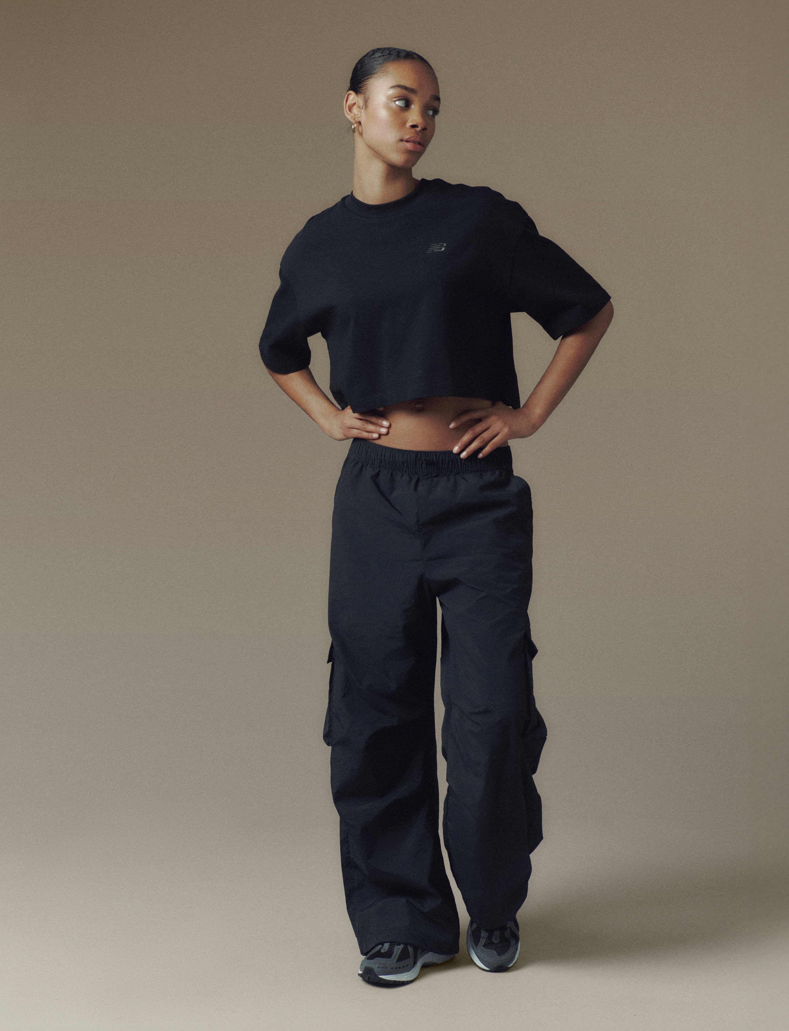 New Balance Logo Oversized Jersey T-Shirt - T-shirts & Toppar - BLACK / black