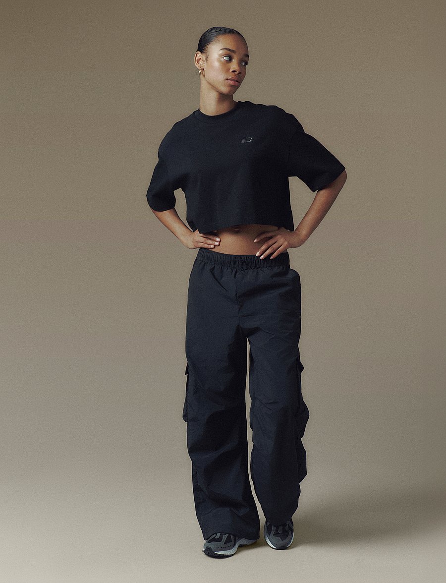 New Balance - Logo Oversized Jersey T-Shirt - t-särgid - black - 0