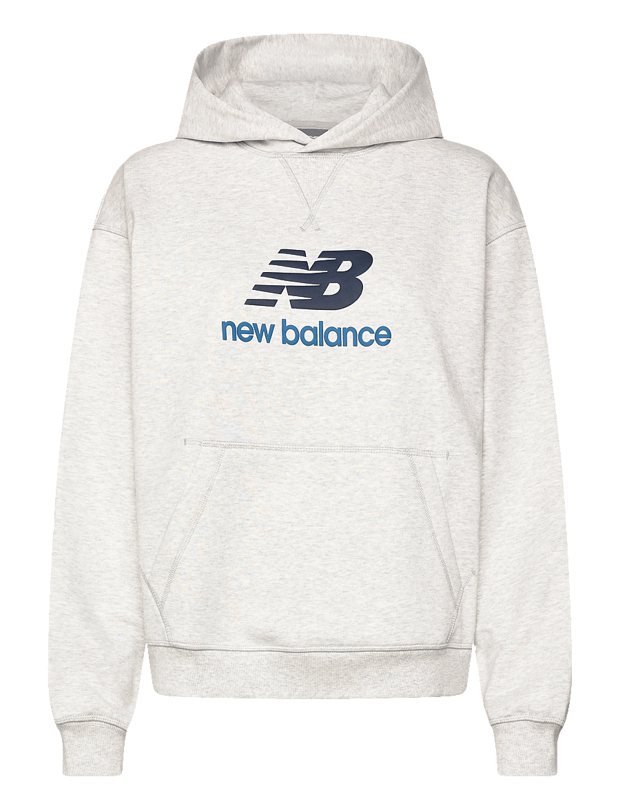 New Balance - Athletics French Terry Logo Hoodie - sweatshirts - ash heather - 0