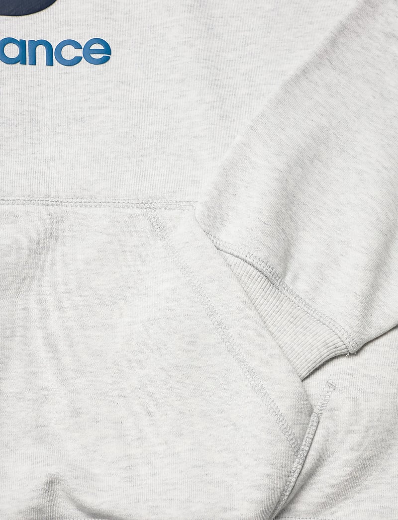New Balance - Athletics French Terry Logo Hoodie - huvtröjor - ash heather - 3