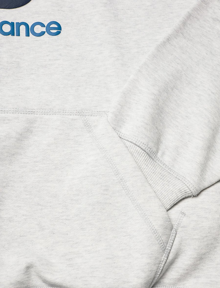 New Balance - Athletics French Terry Logo Hoodie - sweatshirts - ash heather - 3