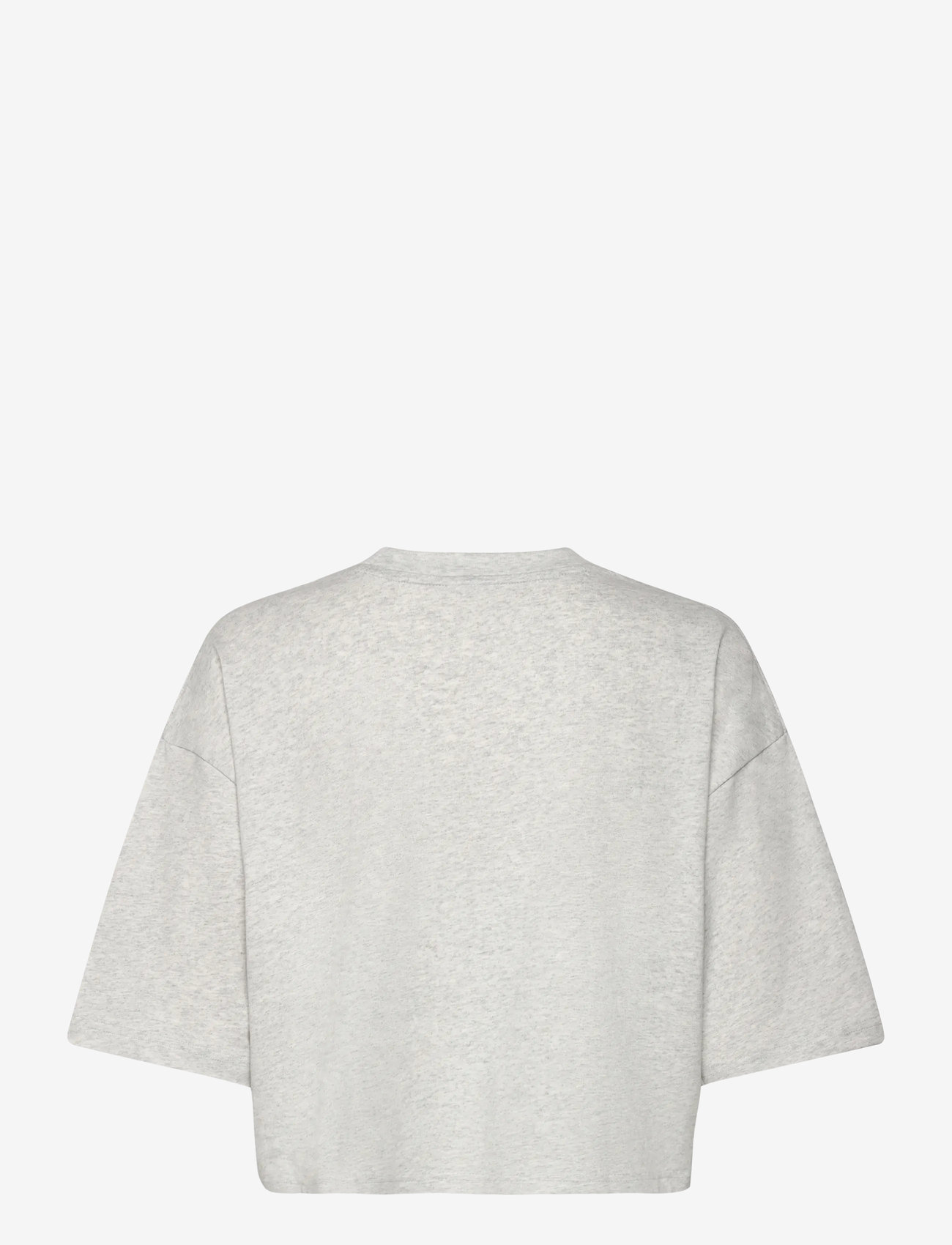 New Balance - Athletics Premium Chest Logo Cropped T-Shirt - t-shirts - ash heather - 1