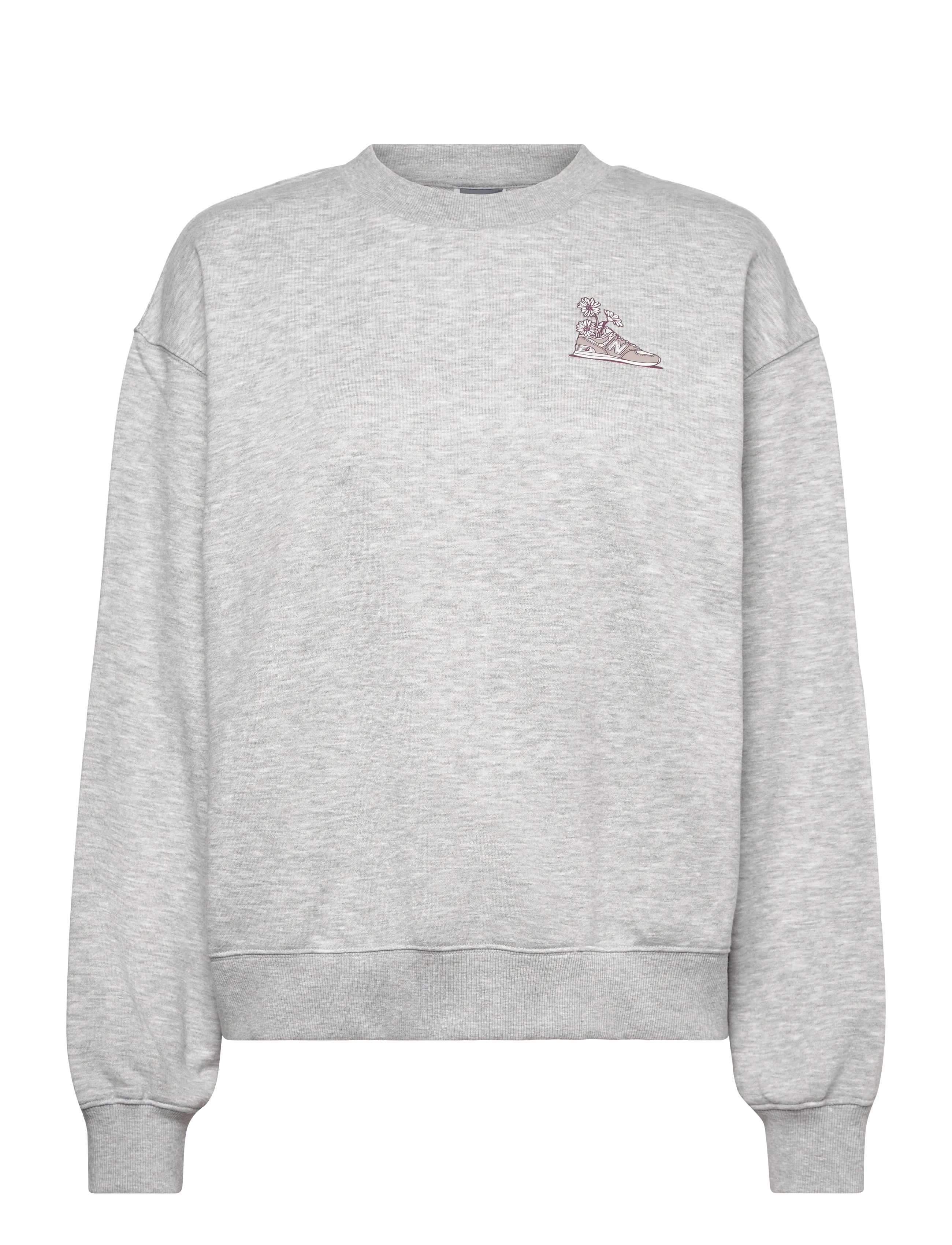 New Balance Flower Shoe Crew - Sweatshirts - ATHLETIC GREY / grey