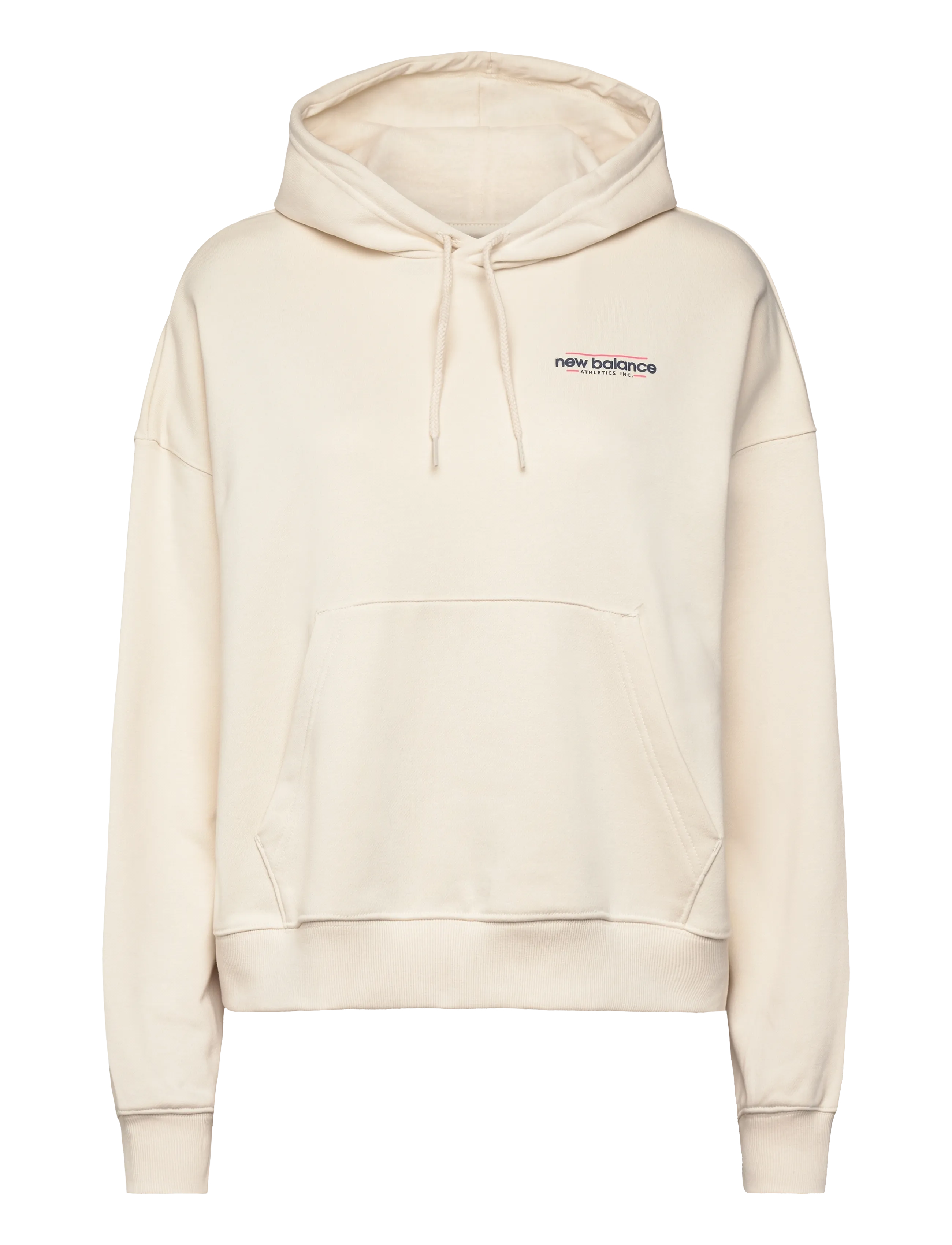New Balance Multi Color Logo Hoodie - Tops - LINEN / cream