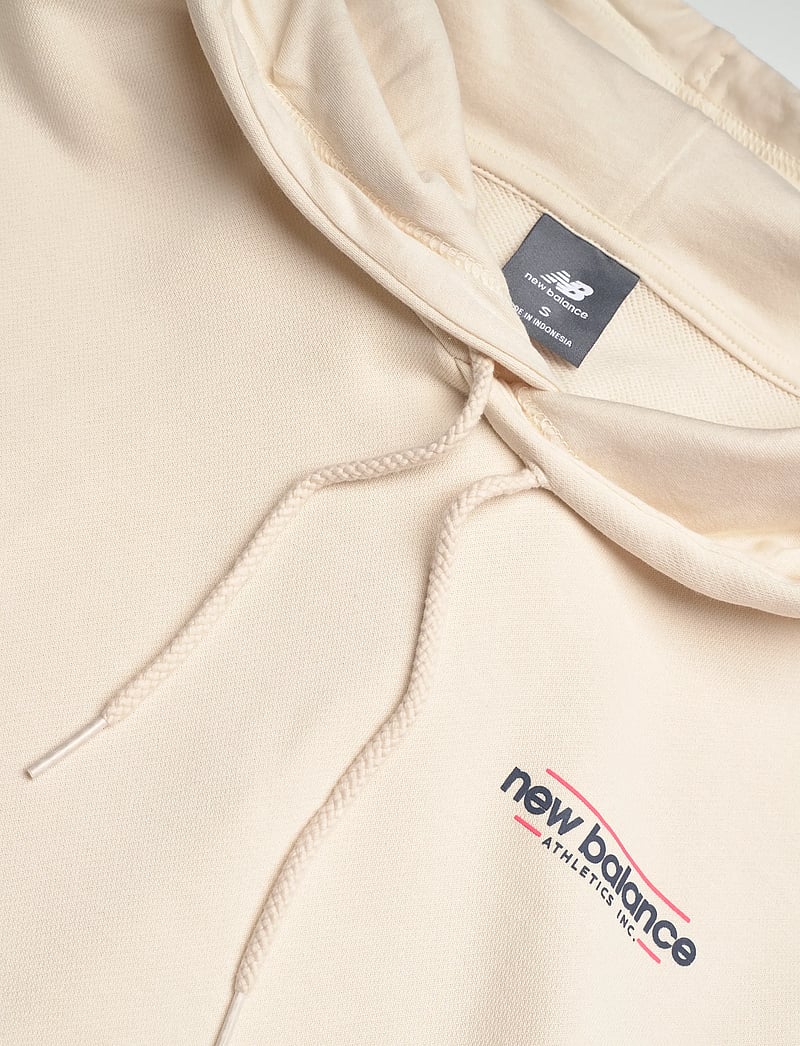 New Balance - Multi Color Logo Hoodie - huvtröjor - linen - 2