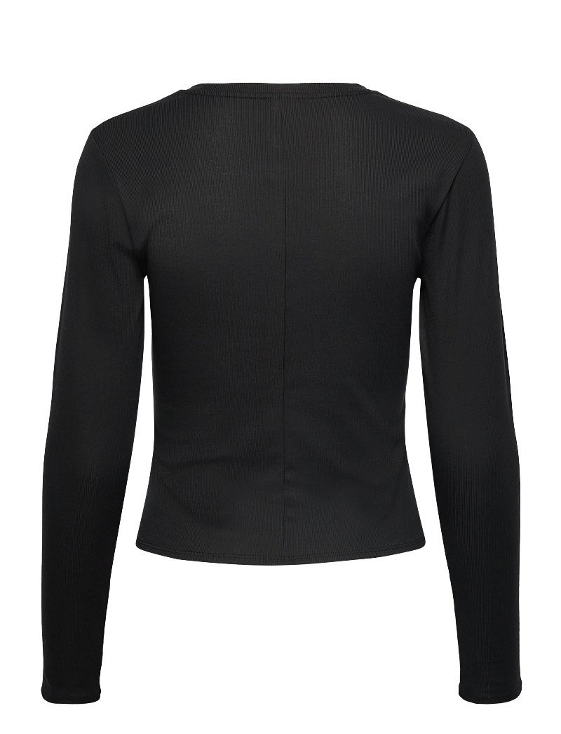 New Balance - Micro-Rib Long Sleeve - langærmede t-shirts - black - 1