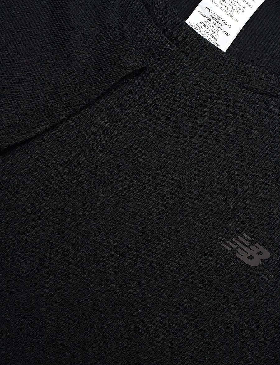 New Balance - Micro-Rib Long Sleeve - långärmade tröjor - black - 2