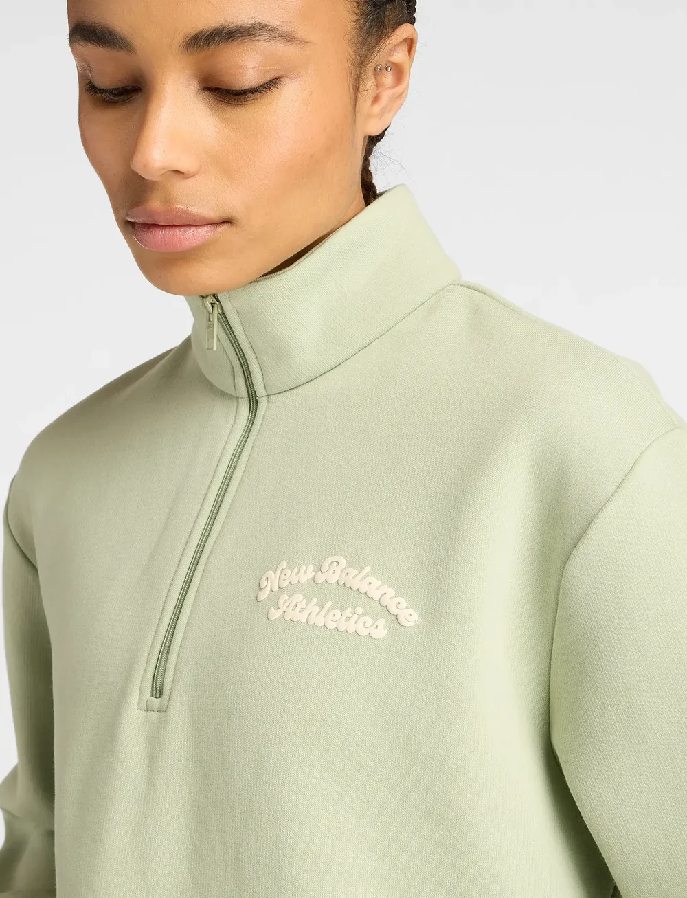 New Balance - Linear Heritage Fleece Half Zip - vardagsstil - garter snake - 5