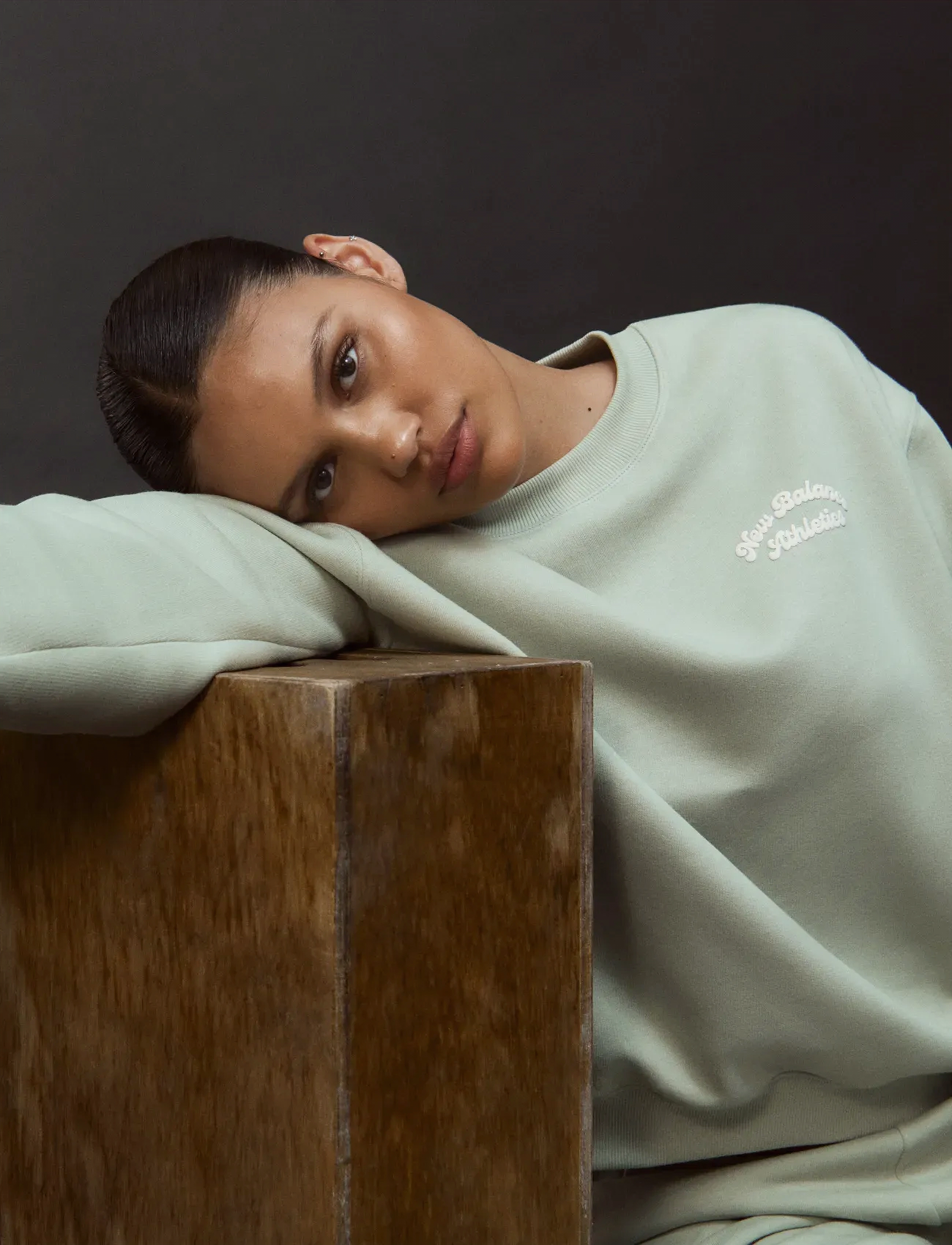 New Balance - Linear Heritage Fleece Crew - garter snake - 3
