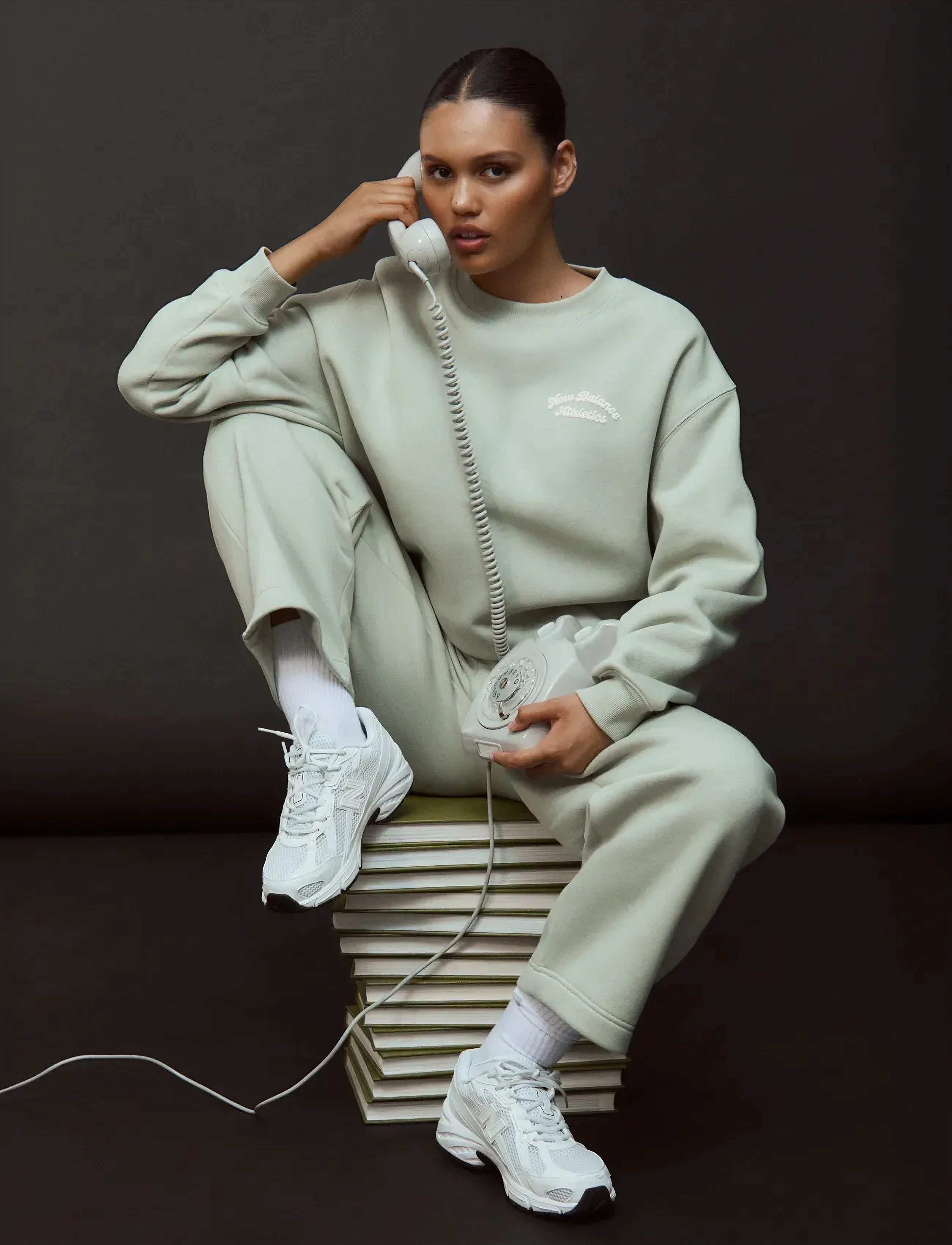 New Balance - Linear Heritage Fleece Crew - garter snake - 5