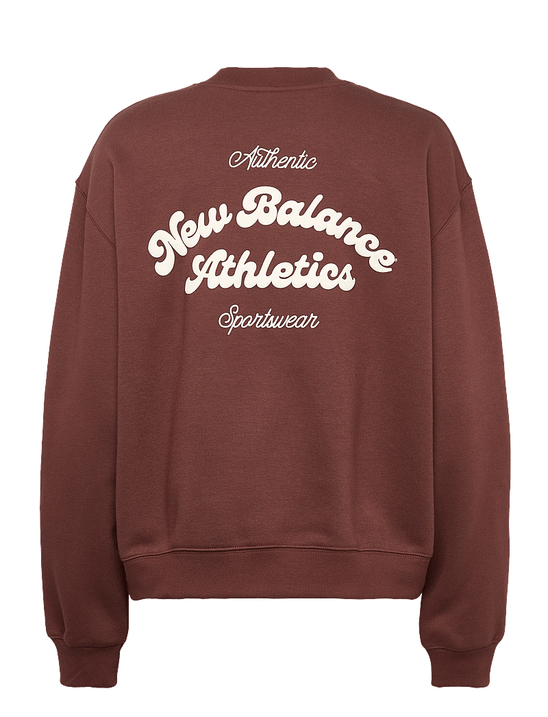 New Balance - Linear Heritage Fleece Crew - oberteile - rich oak - 1