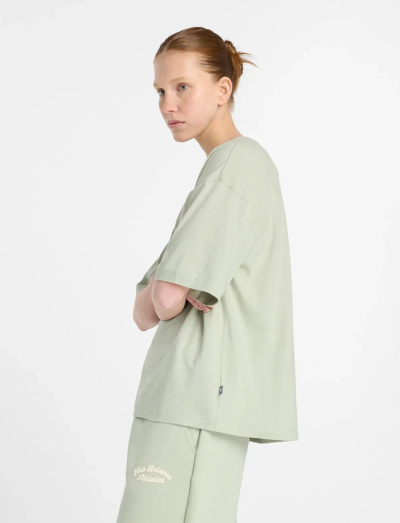 New Balance - Linear Heritage Oversized T-Shirt - t-shirts - garter snake - 3