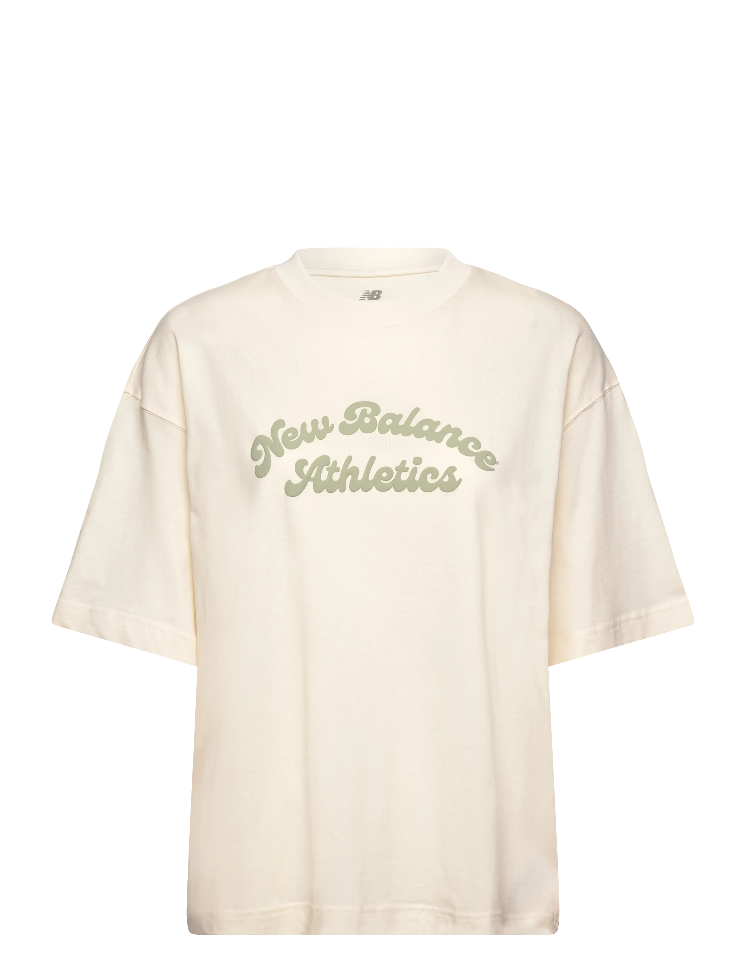 New Balance Linear Heritage Oversized T-Shirt - New Balance - PERMAFROST / cream