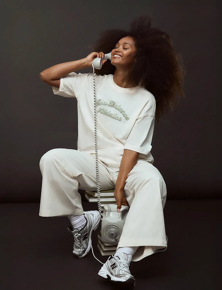 New Balance - Linear Heritage Oversized T-Shirt - t-shirts - permafrost - 3