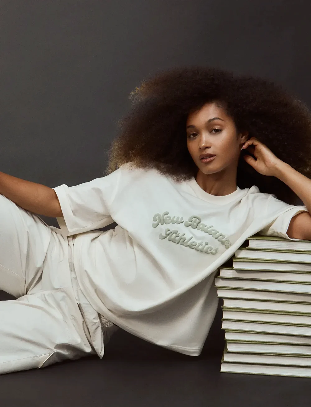 New Balance - Linear Heritage Oversized T-Shirt - t-shirts - permafrost - 5