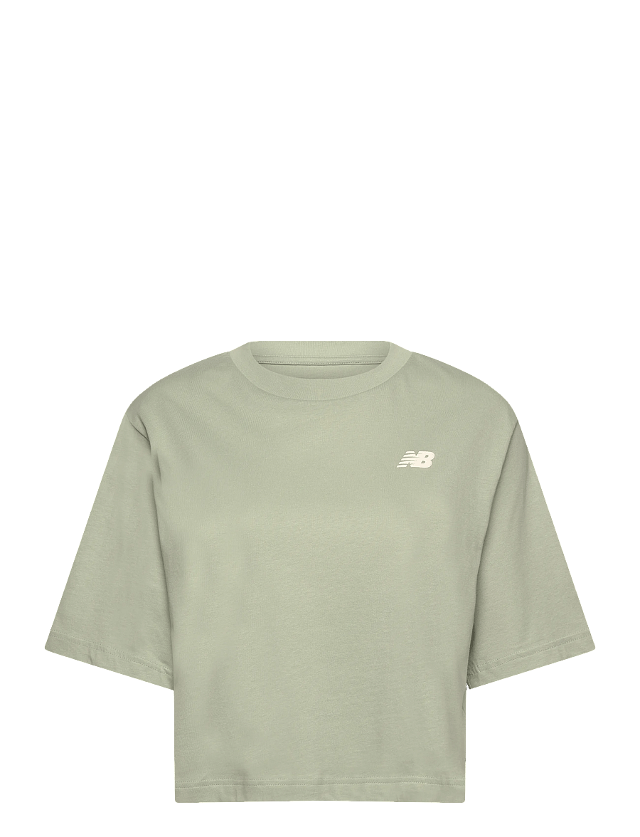 New Balance - Linear Heritage Relaxed T-Shirt - crop-tops - garter snake - 0