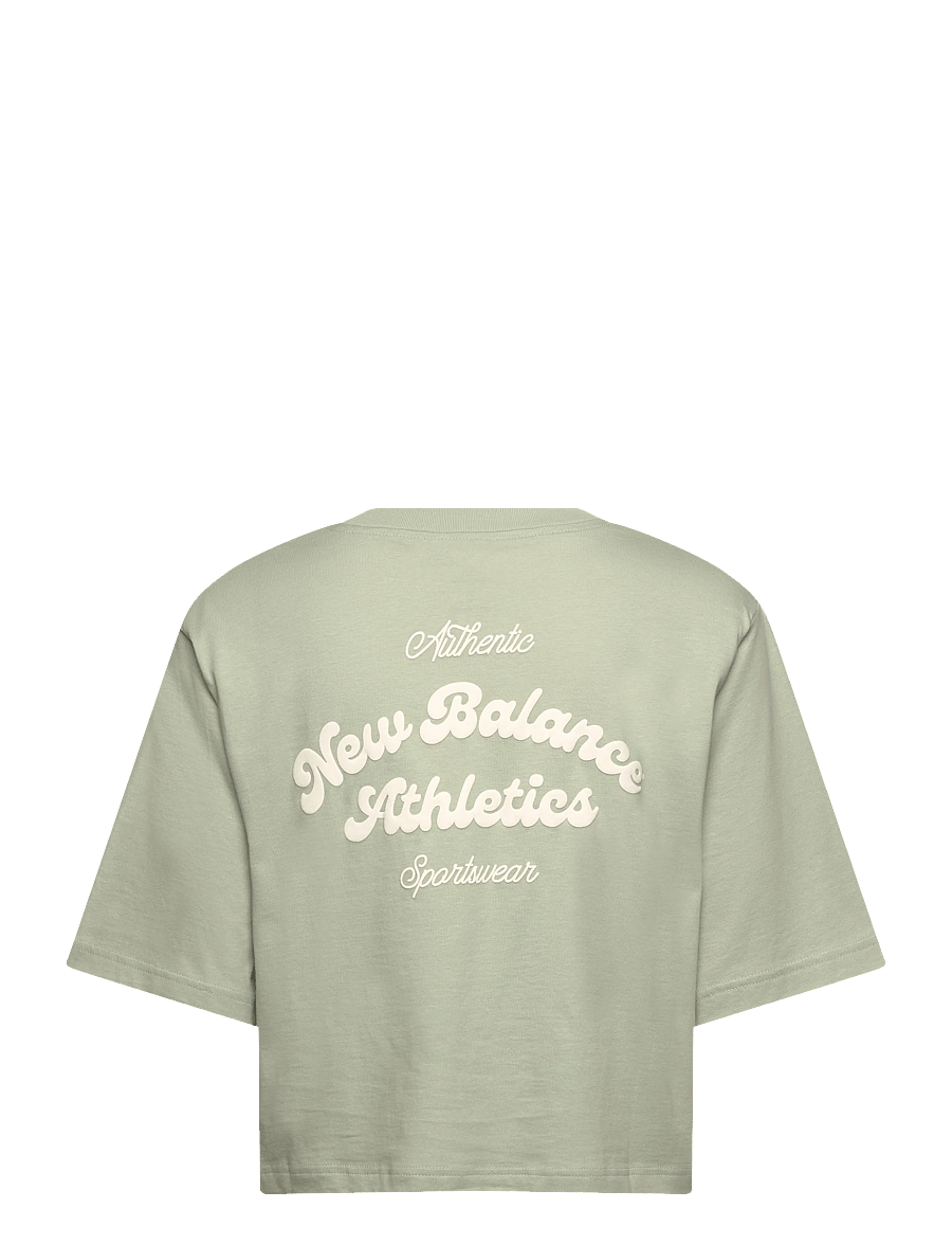 New Balance - Linear Heritage Relaxed T-Shirt - crop-tops - garter snake - 1