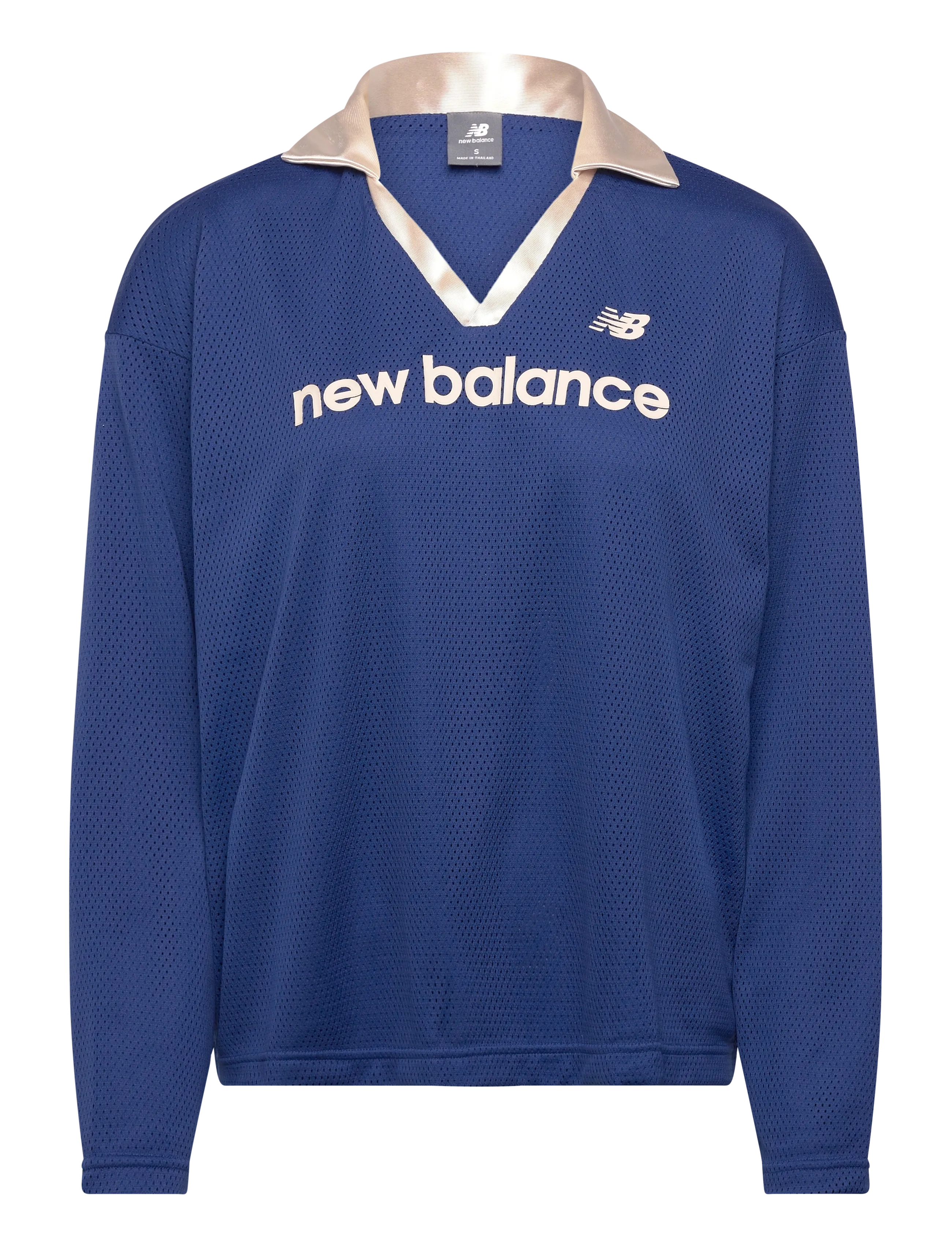 New Balance Mesh Soccer Jersey Long Sleeve, L, Blue, Sports Overdele & T-shirts > Sport Long Sleeve Overdele, Dame