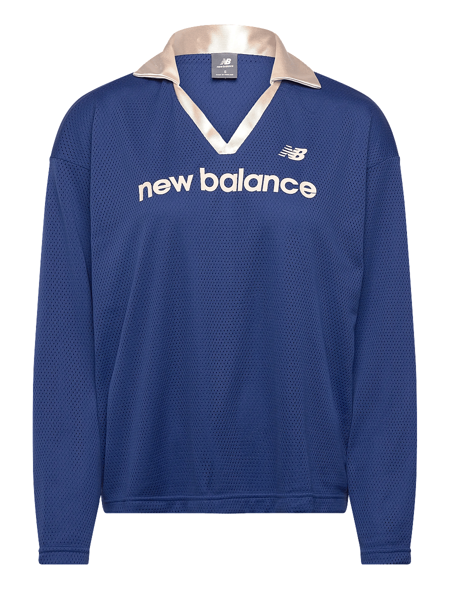 New Balance - Mesh Soccer Jersey Long Sleeve - tops & t-shirts - galaxy blue - 0