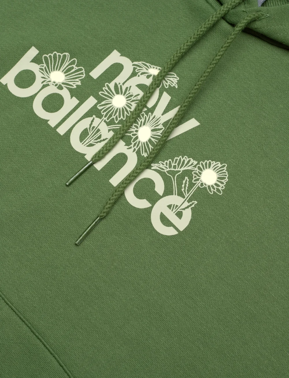 New Balance - Flower Hoodie - huvtröjor - dark alpine green - 2