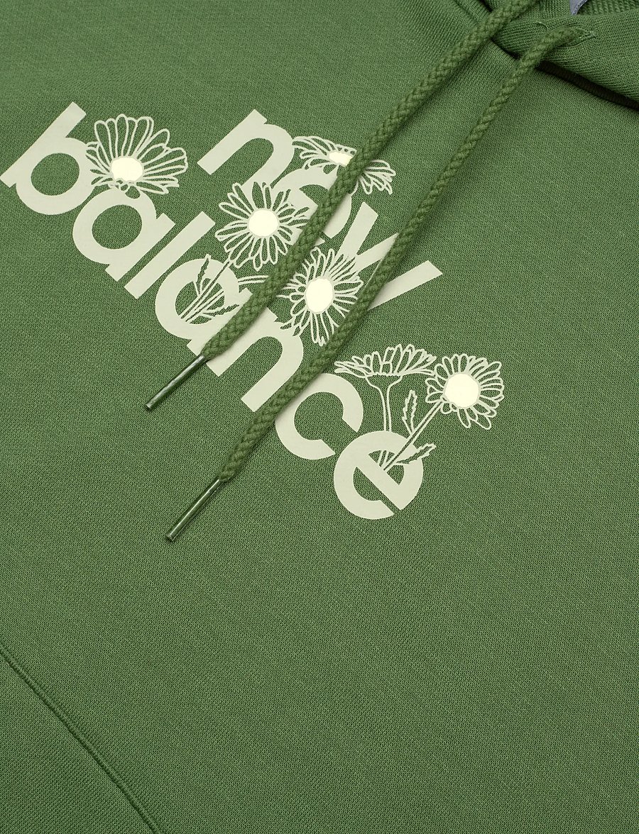 New Balance - Flower Hoodie - dressipluusid ja pusad - dark alpine green - 2