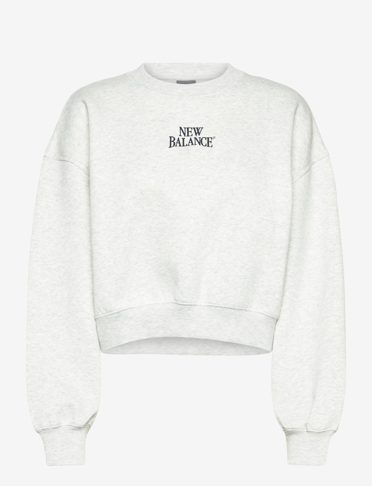 New Balance - Linear Heritage Fleece Crew - dressipluusid - ash heather - 0