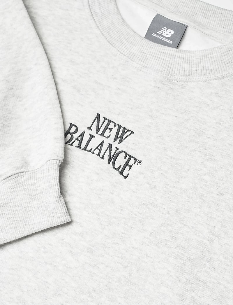 New Balance - Linear Heritage Fleece Crew - Överdelar - ash heather - 2