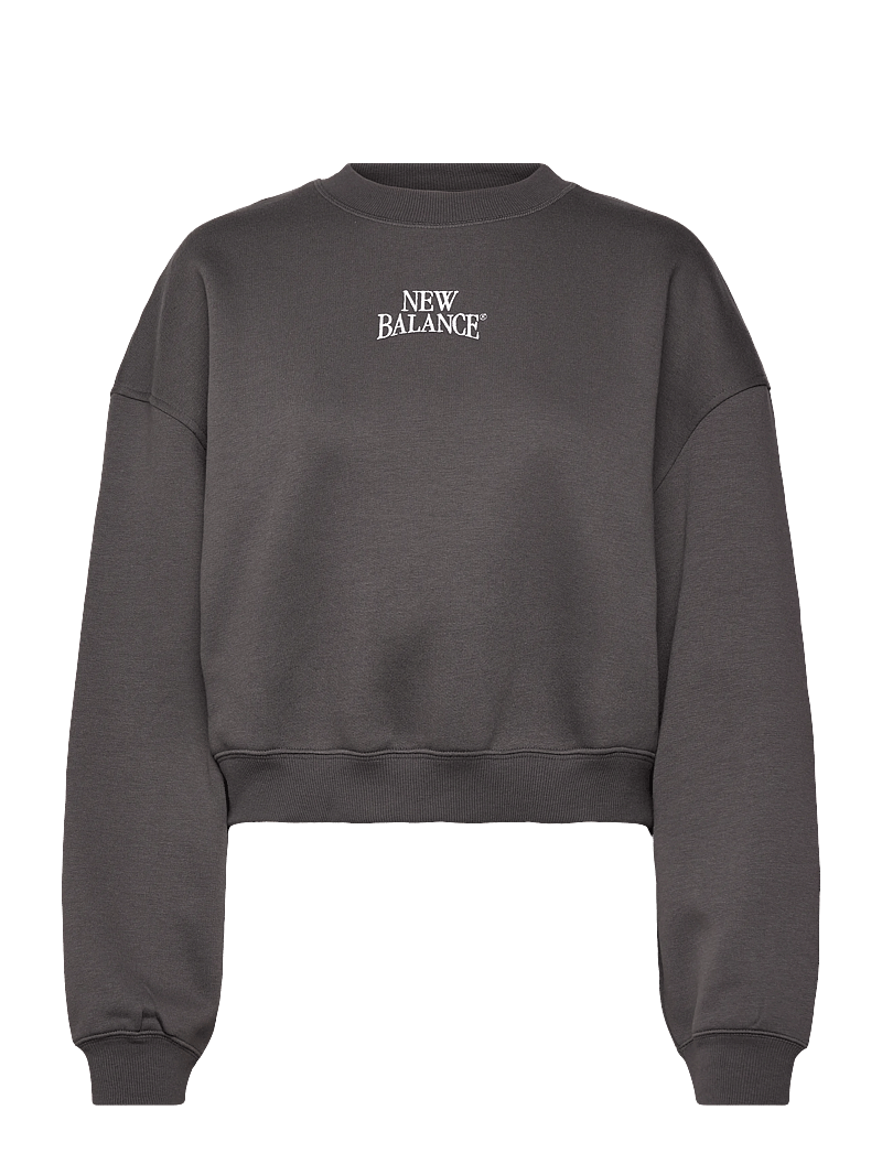 New Balance - Linear Heritage Fleece Crew - oberteile - faded black - 0