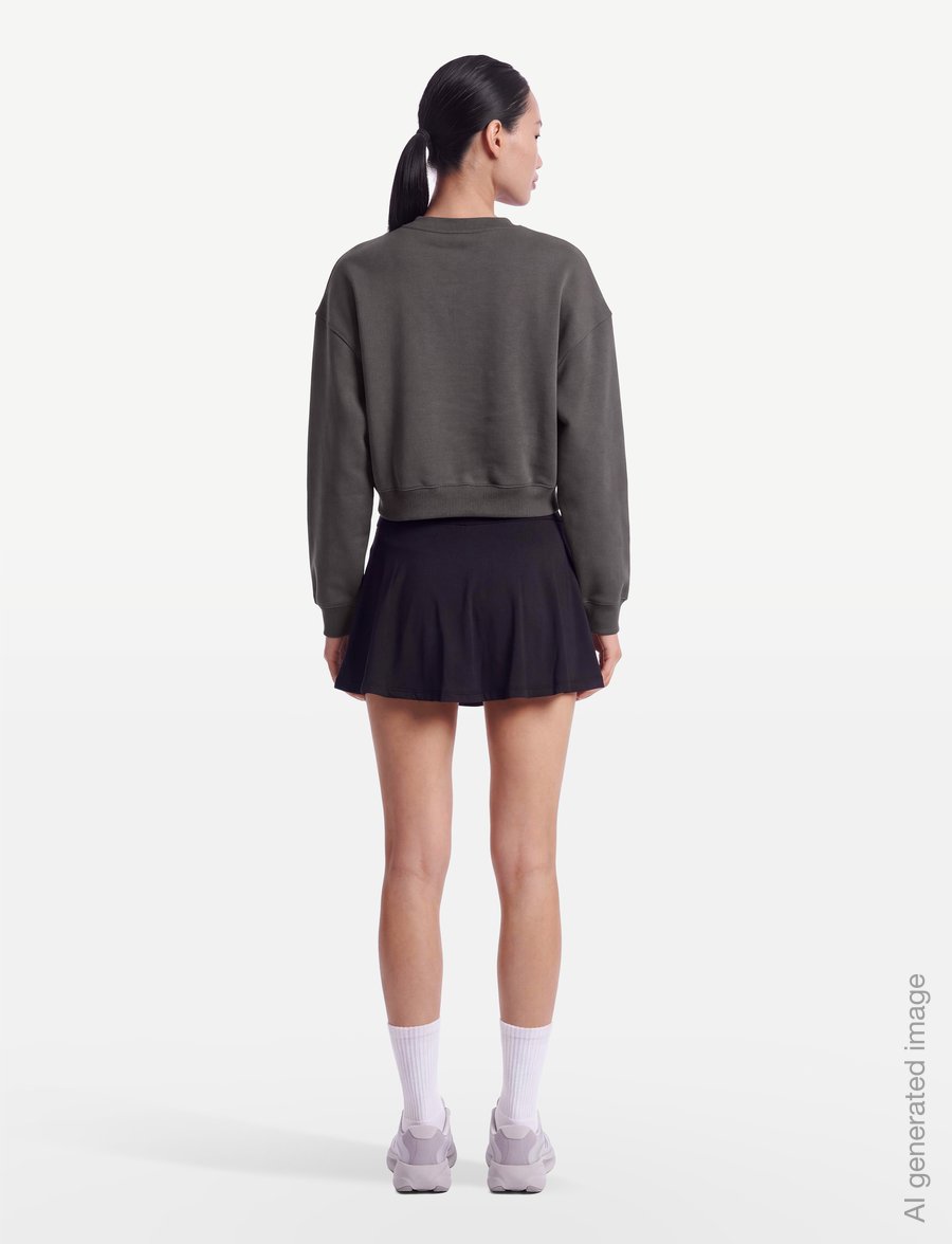 New Balance - Linear Heritage Fleece Crew - overdele - faded black - 4