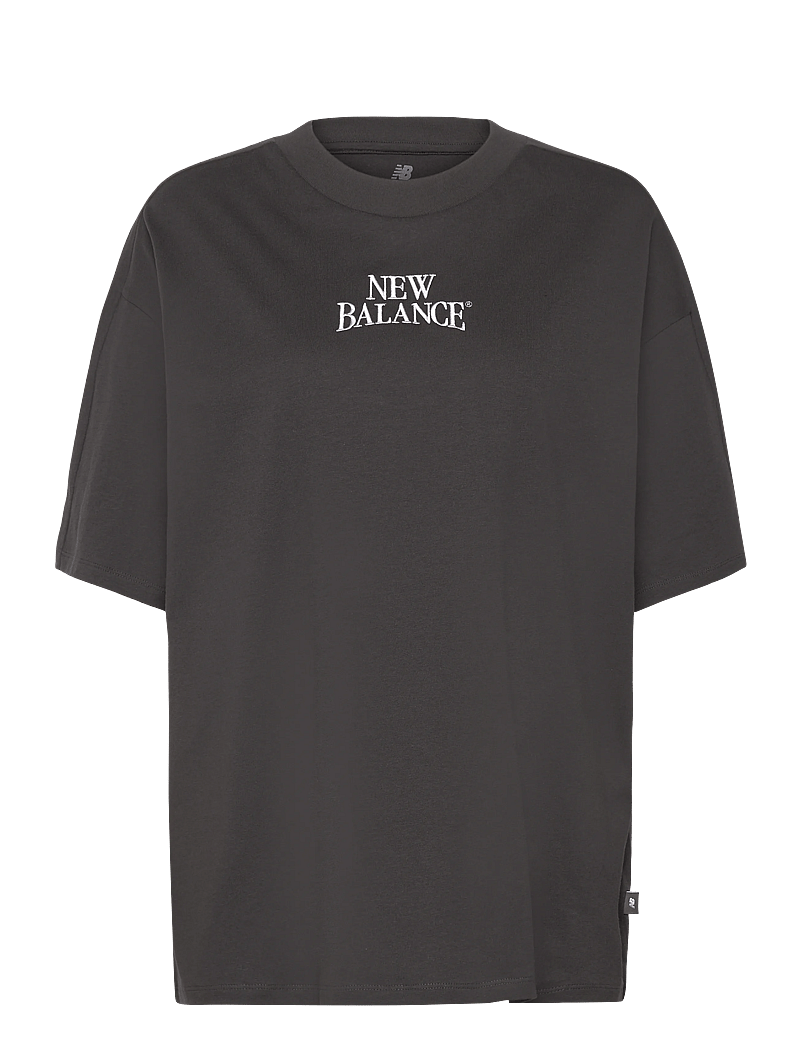 New Balance - Linear Heritage Oversized T-Shirt - t-shirts - faded black - 0
