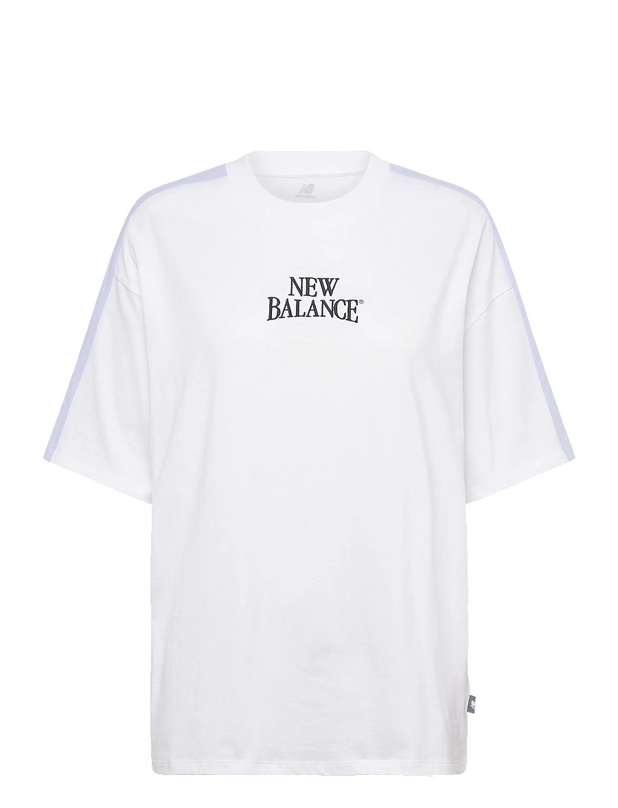 New Balance - Linear Heritage Oversized T-Shirt - t-shirts - white - 0