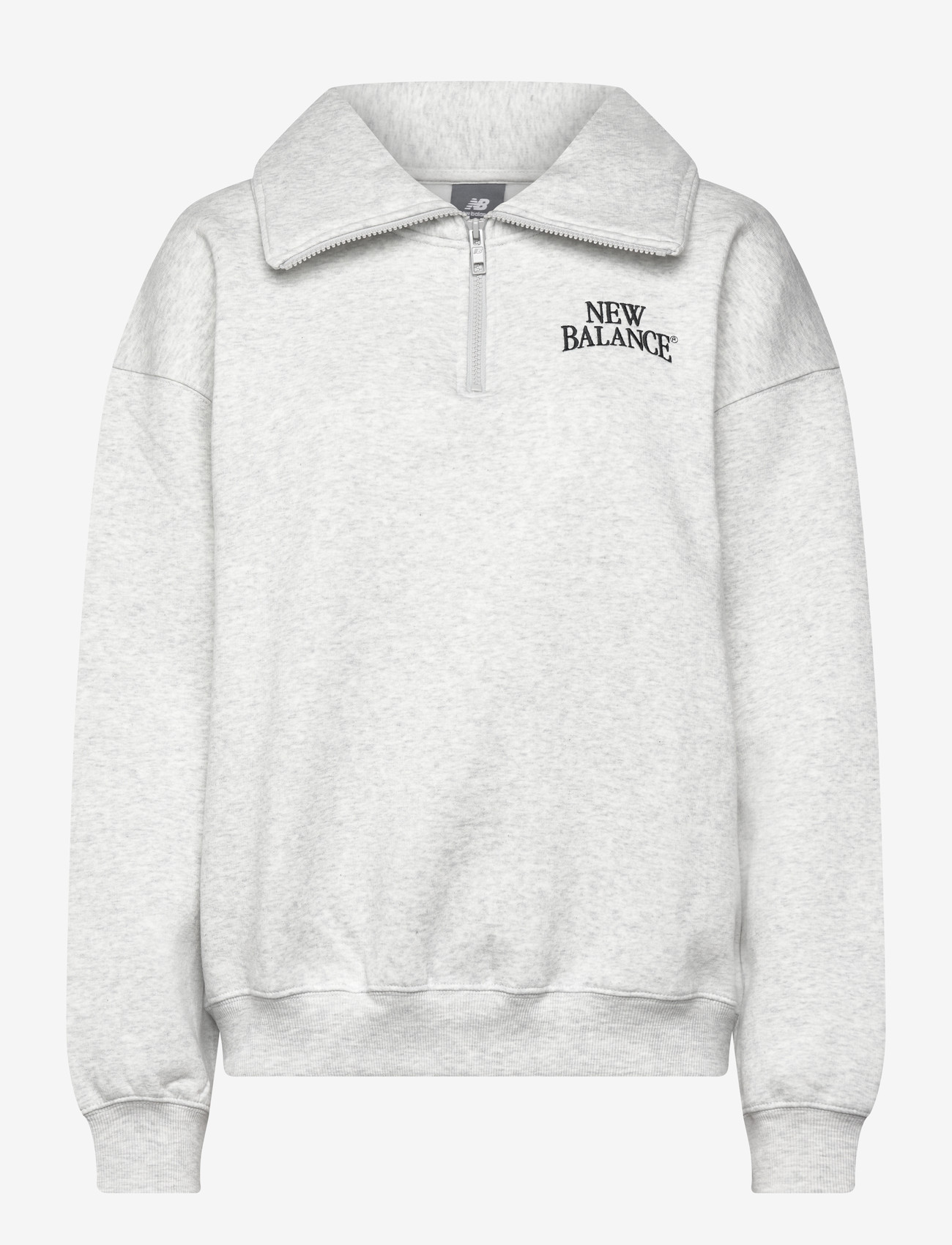 New Balance - Linear Heritage Fleece Half Zip - overdele - ash heather - 0