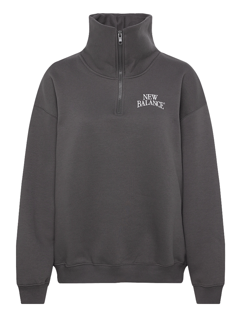 New Balance - Linear Heritage Fleece Half Zip - oberteile - faded black - 0