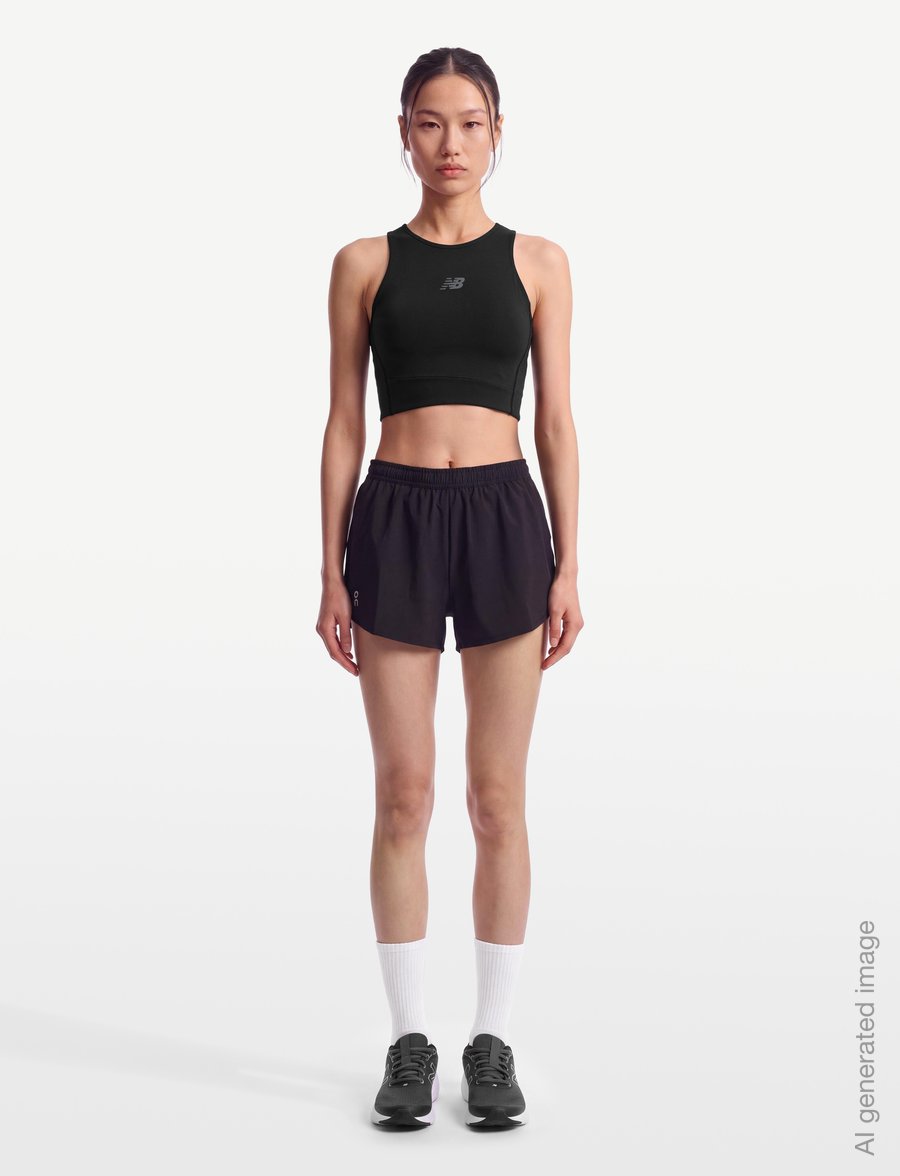 New Balance - NB Sleek Storage Race Crop - crop-tops - black - 0