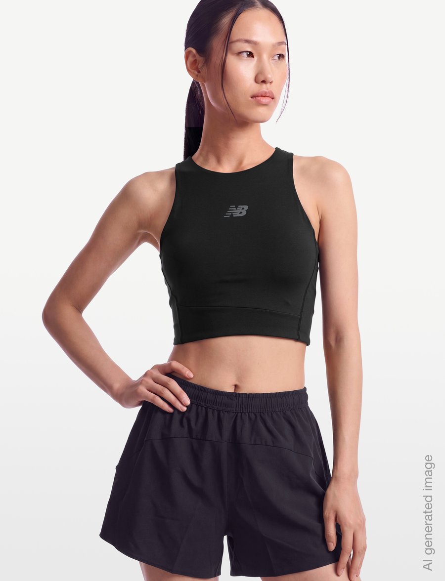 New Balance - NB Sleek Storage Race Crop - crop-tops - black - 3