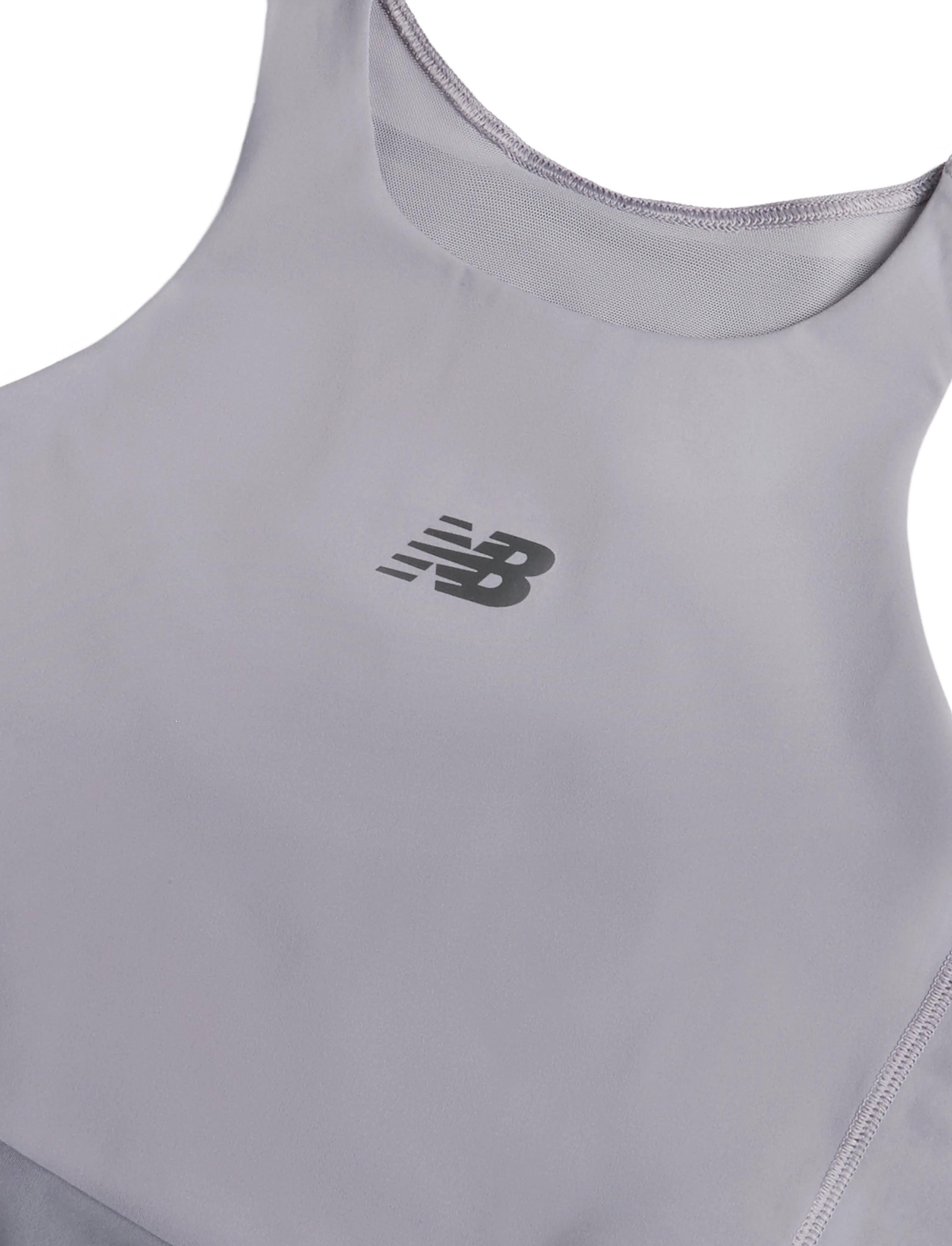 New Balance - NB Sleek Storage Race Crop - crop tops - off-line grey - 2