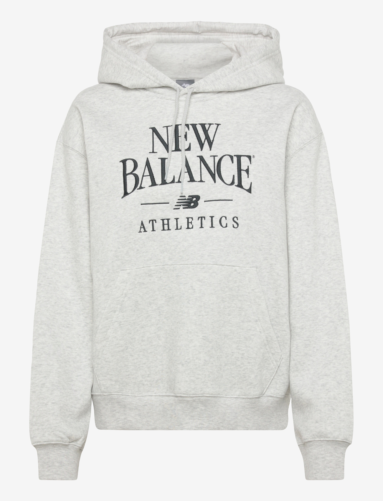 New Balance - Linear Heritage Fleece Hoodie - oberteile - ash heather - 0