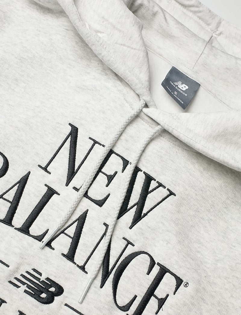 New Balance - Linear Heritage Fleece Hoodie - oberteile - ash heather - 2
