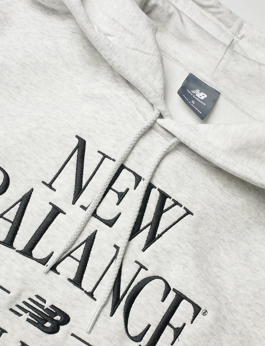 New Balance - Linear Heritage Fleece Hoodie - huvtröjor - ash heather - 2
