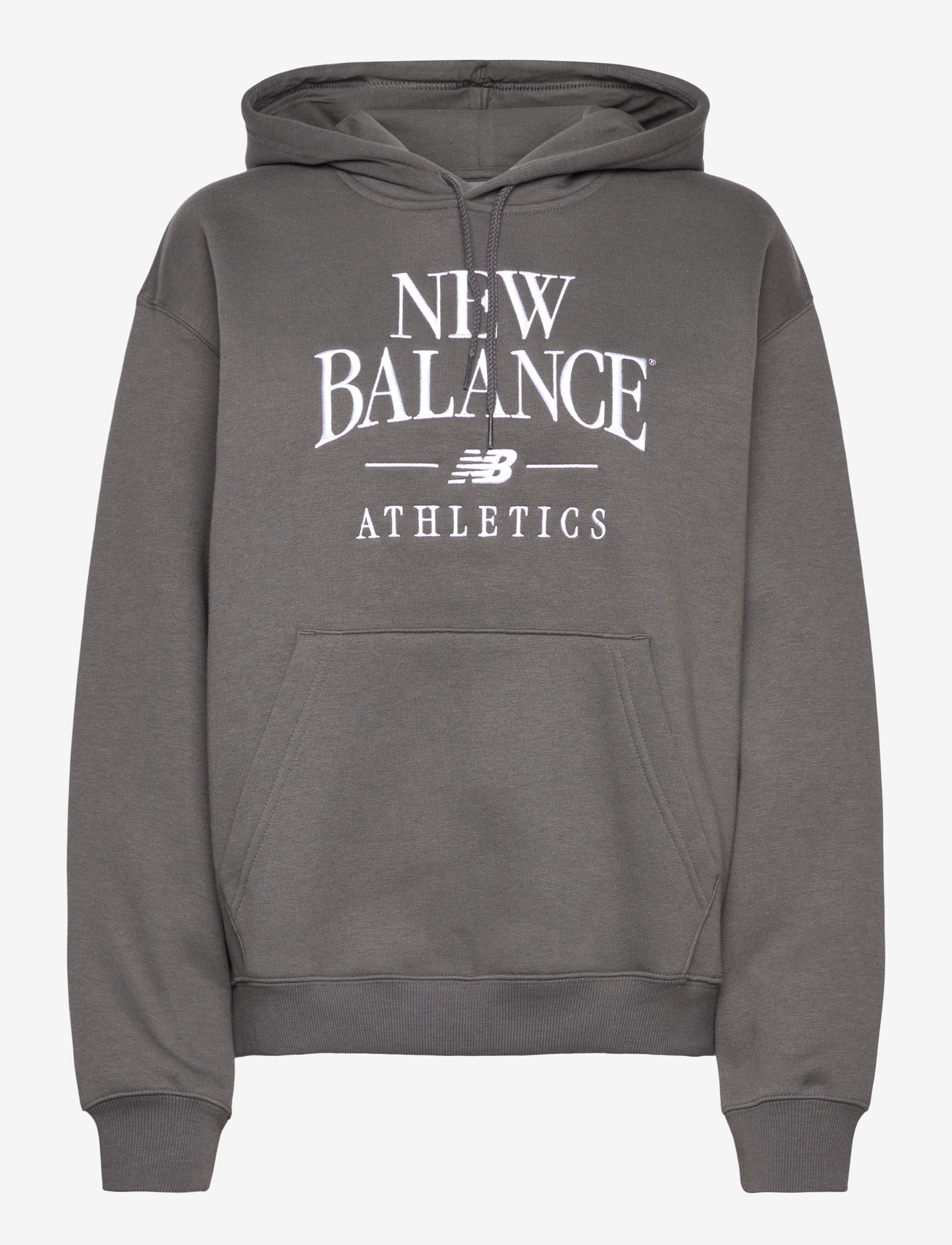 New Balance - Linear Heritage Fleece Hoodie - dressipluusid ja pusad - faded black - 0