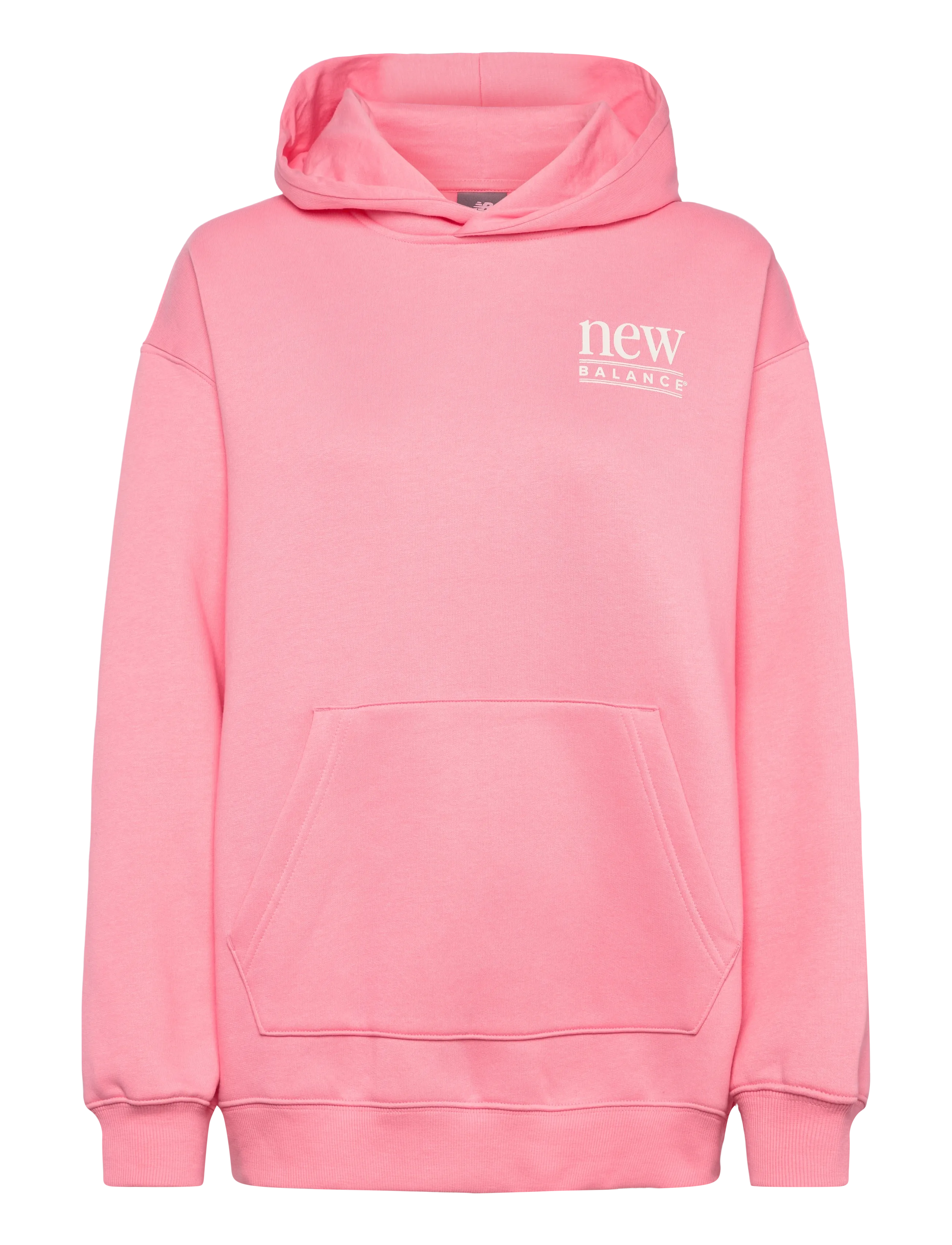 New Balance Reimagined Fleece Long Length Hoodie - New Balance - DOUBLE BUBBLE / pink/rose