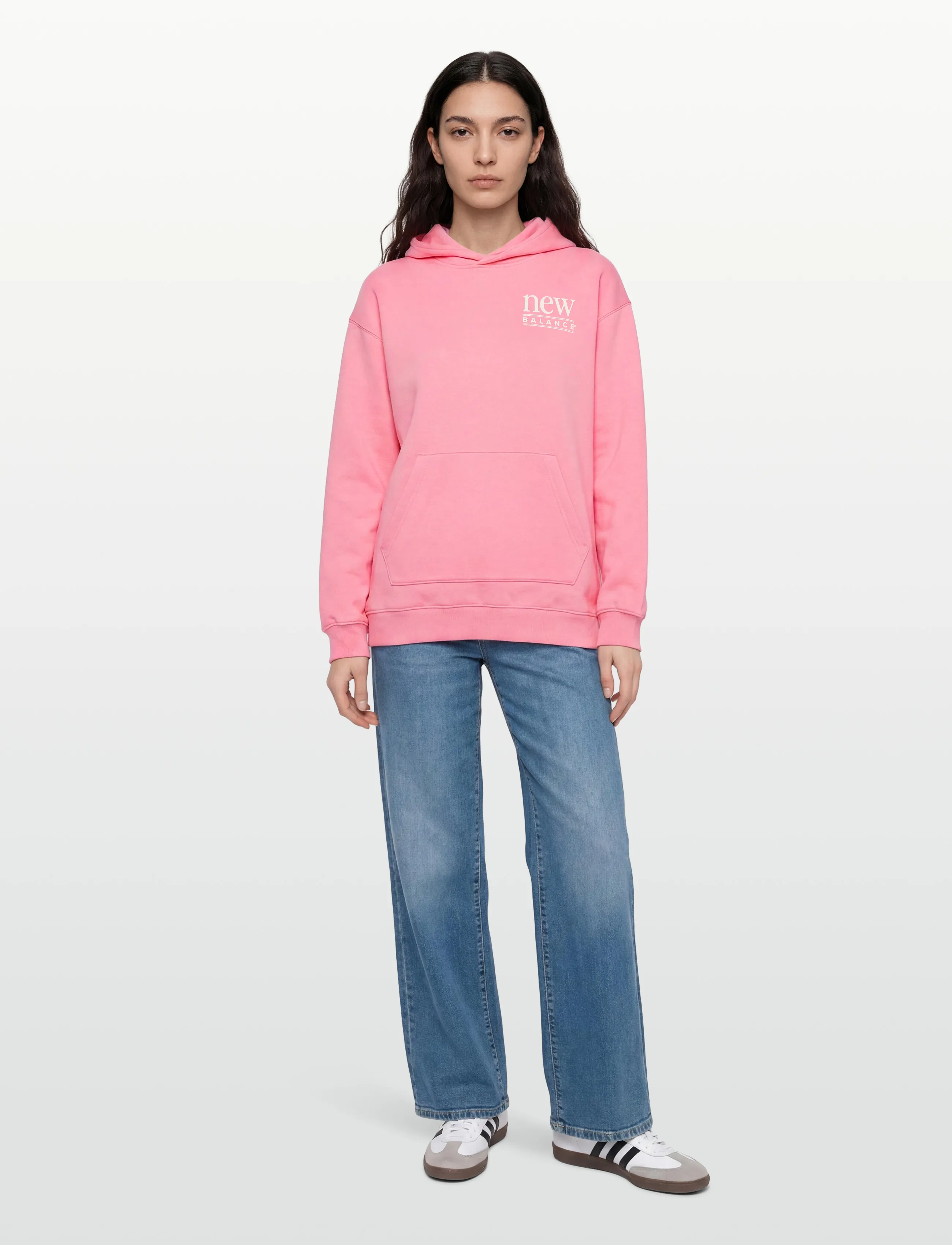 New Balance Reimagined Fleece Long Length Hoodie, XL, Pink, Sport Sweatshirts & Hoodies > Sport Hoodies, Dame