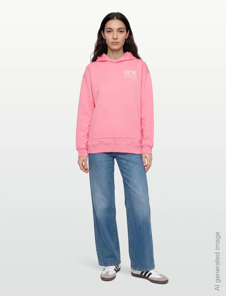 New Balance - Reimagined Fleece Long Length Hoodie - kapuutsiga dressipluusid - double bubble - 0