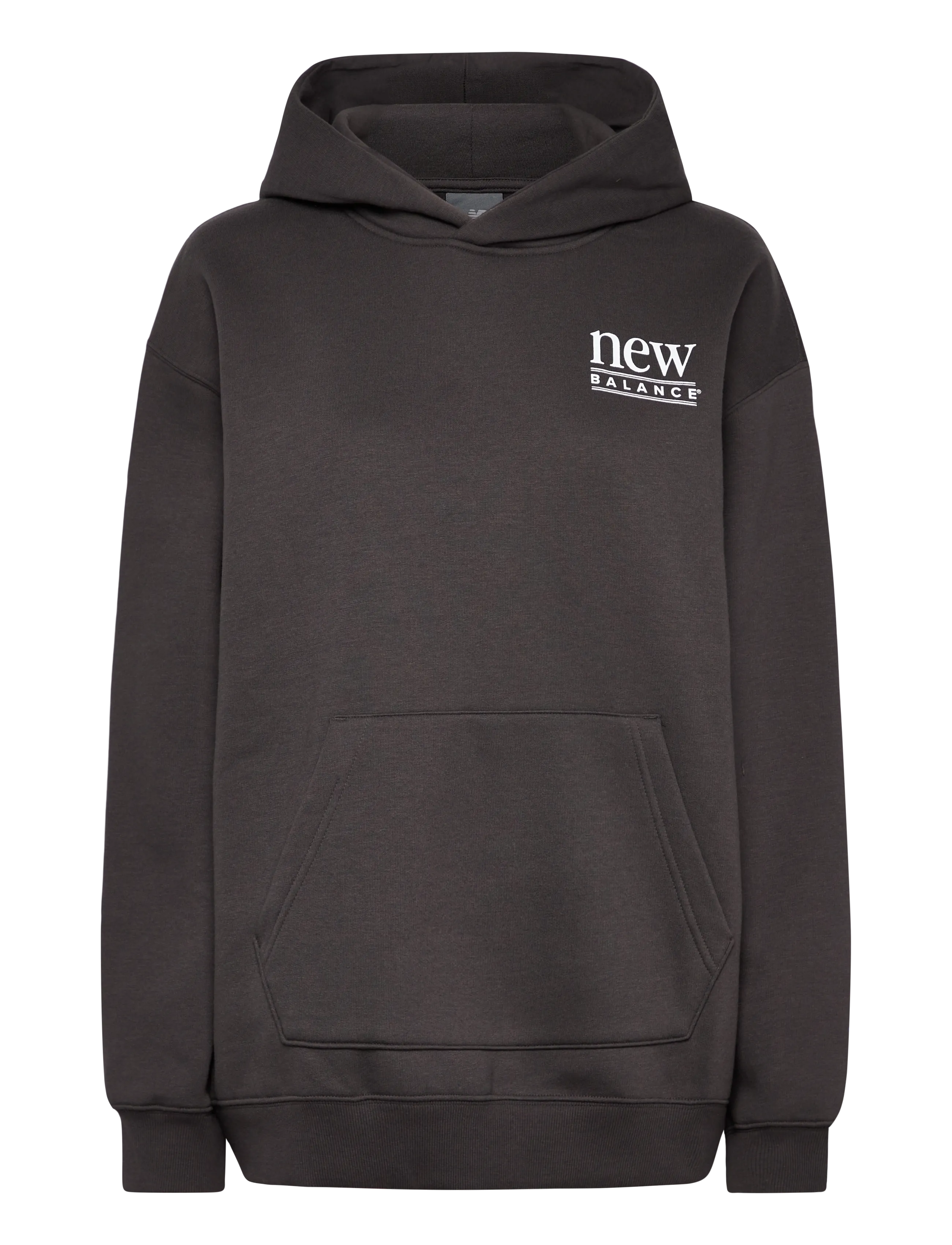 Reimagined Fleece Long Length Hoodie - FADED BLACK