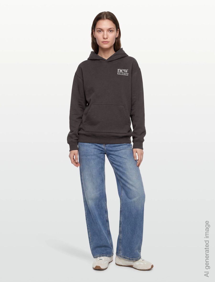 New Balance - Reimagined Fleece Long Length Hoodie - kapuutsiga dressipluusid - faded black - 0